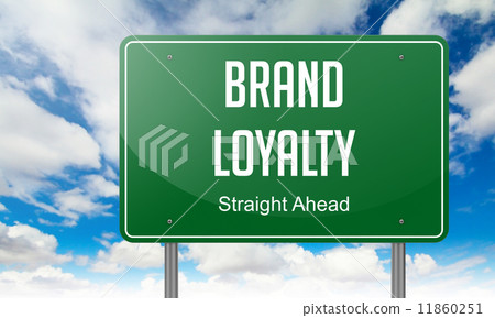 Brand Loyalty on Highway Signpost. 11860251
