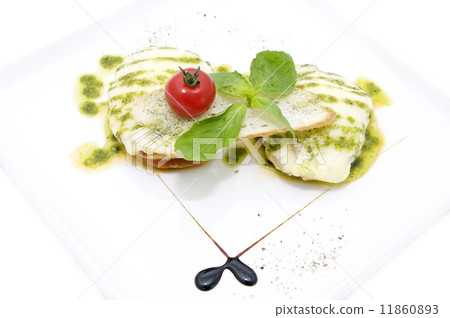 meat and cheese on a white background in the restaurant meat and cheese on a white background in the restaurant 11860893