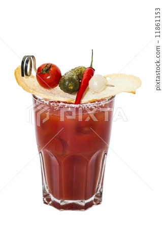 bloody mary cocktail on white background 11861153