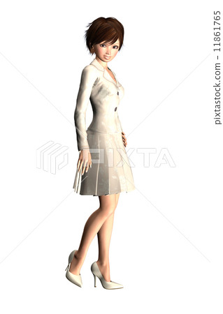 Women in business suits looking at big eyes Women in business suits looking at big eyes 11861765
