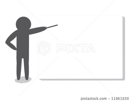 Pictogram of the person pointing to the whiteboard 11861830