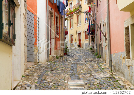street in old town of Lisbon 11862762