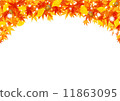 Autumnal leaves frame 11863095