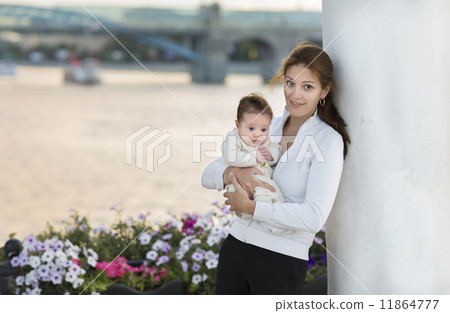 Young mother playing with her baby daughter Young mother playing with her baby daughter 11864777