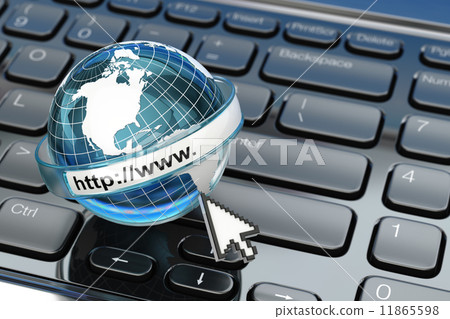 Browser. Internet concept.. Earth on laptop keyboard. Browser. Internet concept.. Earth on laptop keyboard. 11865598