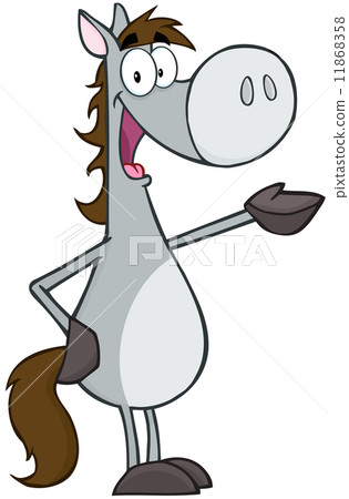 Gray Horse Cartoon Character Gray Horse Cartoon Character 11868358