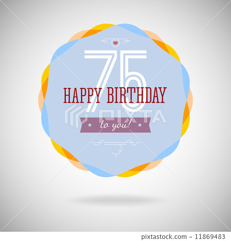 Congratulatory badge for the seventy five year. Congratulatory badge for the seventy five year. 11869483