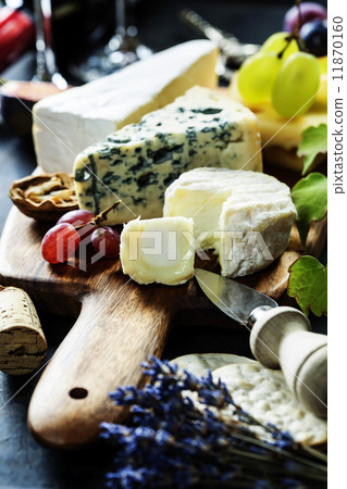 Wine, grape and cheese 11870160