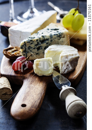 Wine, grape and cheese 11870161