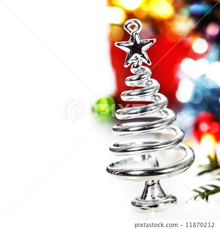Silver stylized Christmas tree 11870212
