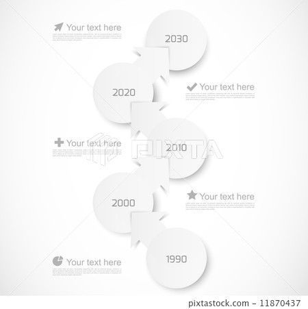 Infographic template with circles and arrows 11870437