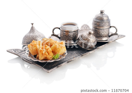 Turkish baklava with coffee Turkish baklava with coffee 11870704