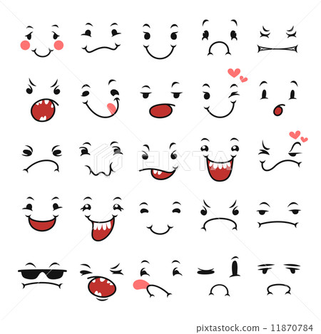 Doodle Facial Expressions Set For Humor Design Doodle Facial Expressions Set For Humor Design 11870784