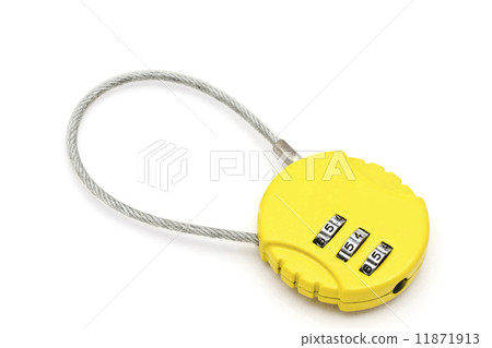 Yellow combination lock 11871913