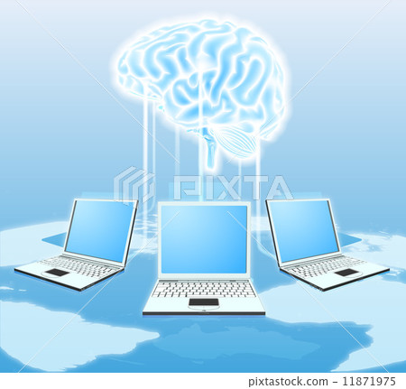 Cloud brain computer concept Cloud brain computer concept 11871975