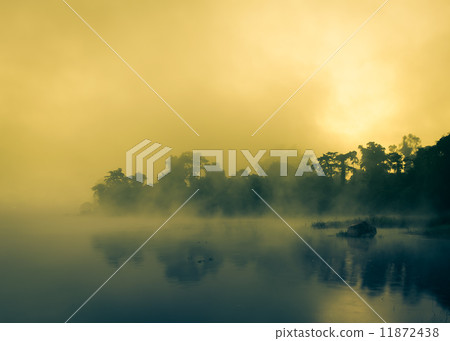 Reflection Mist Sunrise on Lake Reflection Mist Sunrise on Lake 11872438