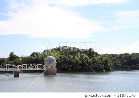 Lake Tama and the intake tower Lake Tama and the intake tower 11873176