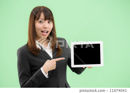 A pose material for clipping using chromakey - an image of a business woman working in her twenties. A pose material for clipping using chromakey - an image of a business woman working in her twenties. 11874041