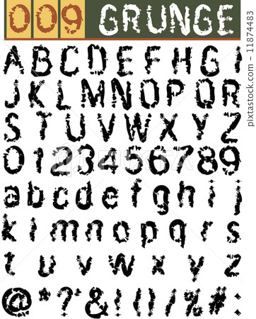 Grunge Alphabet, Font Set Grunge Alphabet, Font Set 11874483