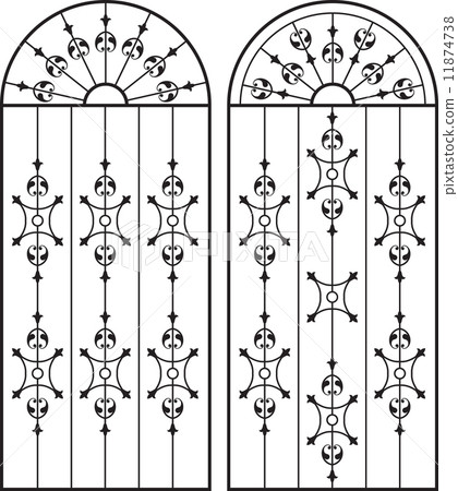 Wrought Iron Gate, Door, Fence, Window, Grill, Railing Design 11874738