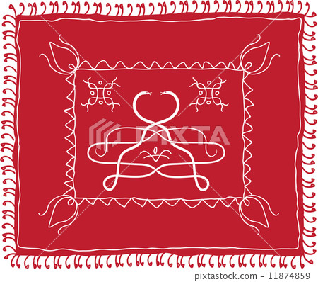 Folk Snake, Tribal Design, Motif, Wall Painting 11874859