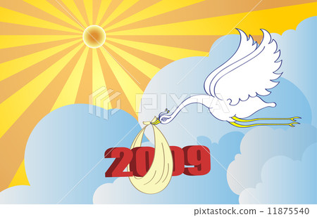 Bird Delivering Two Thousand Nine New Year 11875540
