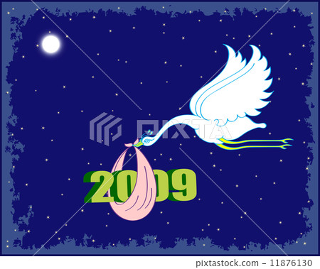Bird Delivering Two Thousand Nine New Year 11876130