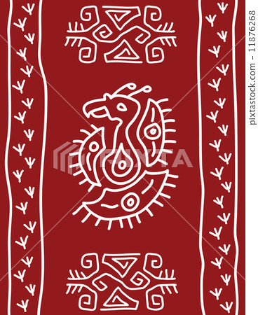Folk Snake, Tribal Design, Motif, Wall Painting 11876268