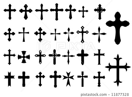 Religion Cross symbols set 11877328