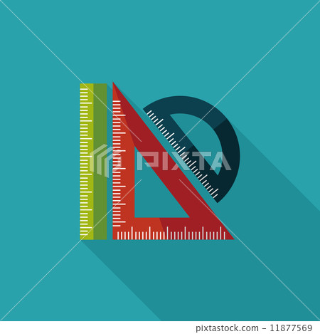 Ruler flat icon with long shadow,eps10 Ruler flat icon with long shadow,eps10 11877569