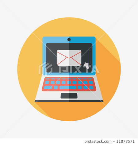 laptop flat icon with long shadow,eps10 laptop flat icon with long shadow,eps10 11877571