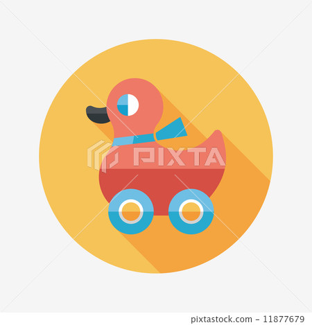 duck toy flat icon with long shadow,eps10 duck toy flat icon with long shadow,eps10 11877679
