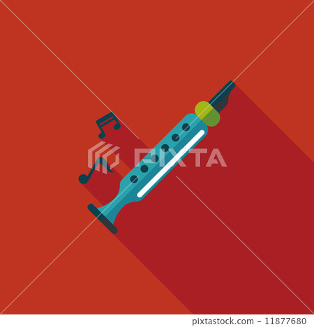 Recorder flat icon with long shadow,eps10 Recorder flat icon with long shadow,eps10 11877680