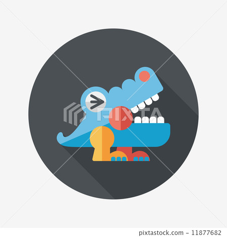 crocodile toy flat icon with long shadow,eps10 crocodile toy flat icon with long shadow,eps10 11877682