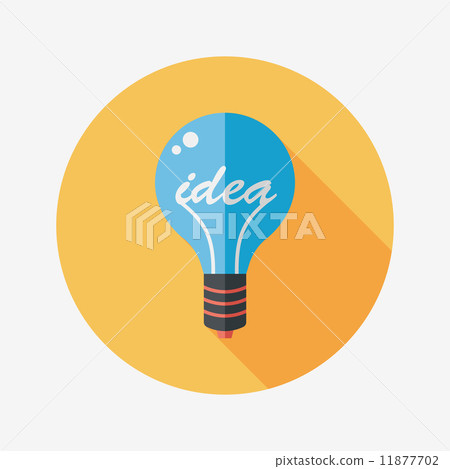 Light bulb flat icon with long shadow,eps10 Light bulb flat icon with long shadow,eps10 11877702