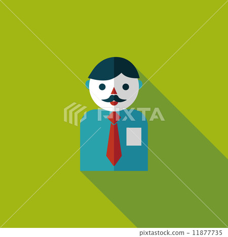 businessman flat icon with long shadow,eps10 11877735