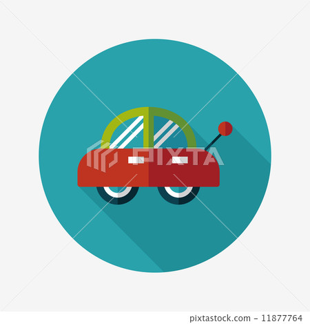 toy car flat icon with long shadow toy car flat icon with long shadow 11877764