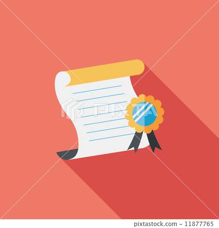 diploma flat icon with long shadow,eps10 diploma flat icon with long shadow,eps10 11877765