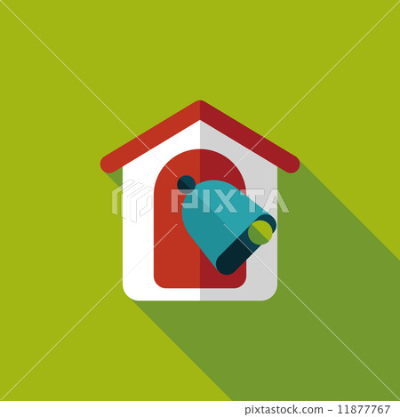school bell flat icon with long shadow,eps10 school bell flat icon with long shadow,eps10 11877767