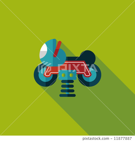 playground toy motor flat icon with long shadow playground toy motor flat icon with long shadow 11877887