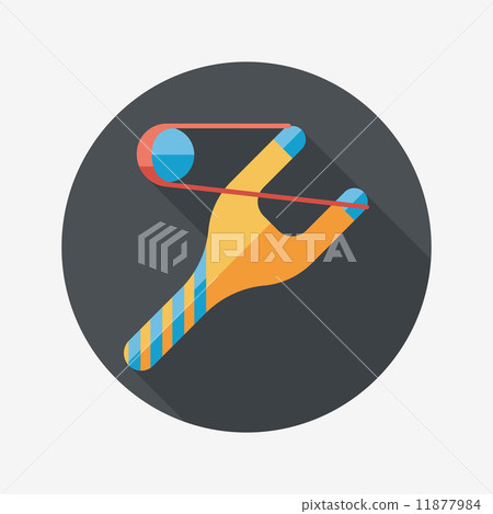 Slingshot flat icon with long shadow,eps10 Slingshot flat icon with long shadow,eps10 11877984