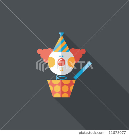 Jack in the box flat icon with long shadow,eps10 - Stock Illustration ...