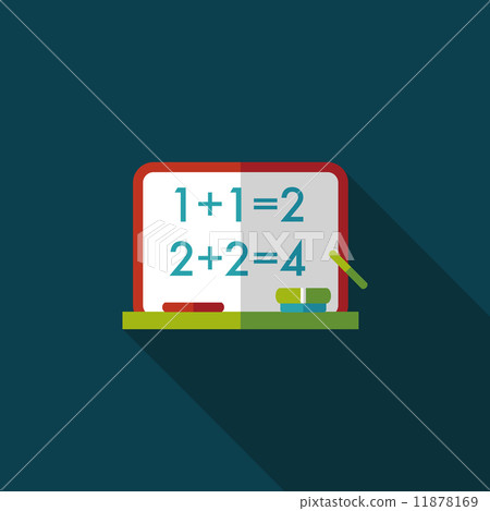 blackboard flat icon with long shadow,eps10 11878169