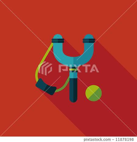 slingshot flat icon with long shadow,eps10 11878198