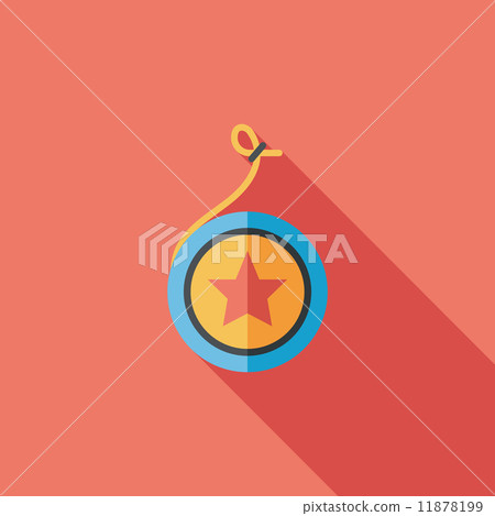yo yo flat icon with long shadow,eps 10 yo yo flat icon with long shadow,eps 10 11878199