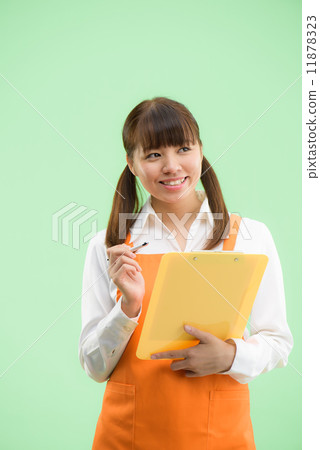 Pose material for clipping using chromakey - Image of women working in their twenties, caregivers, nurseries, and mothers. 11878323