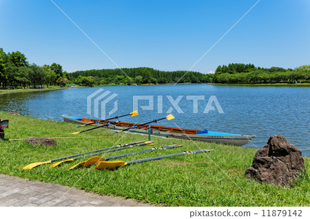 Regalta at the water fringe park where the blue sky spreads and the waterfront 11879142
