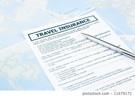 travel insurance form on world map travel insurance form on world map 11879172