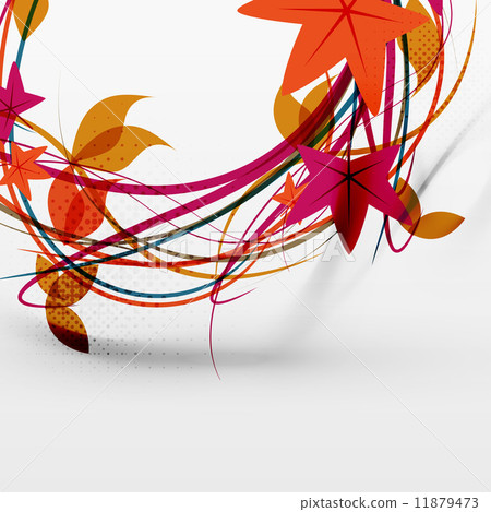 Autumn leaves and lines abstract background Autumn leaves and lines abstract background 11879473