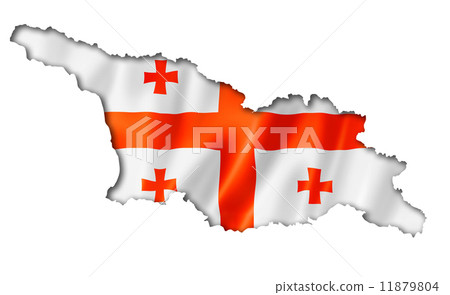 Georgian flag map 11879804